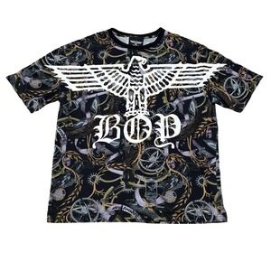 BOY LONDON Men's AOP Big Logo T Shirt Grunge Rare Size Medium‎ 22 x 27